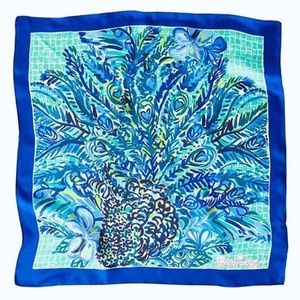 Lilly Pulitzer Silk Scarf (Bennett Blue/Sneak a Beak) NWOT
